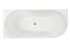 Акриловая ванна Royal Bath Riva RB610312L-GD левая, белая, 180x80