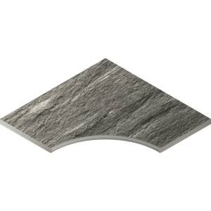 Бордюр Italon Скайфолл X2 620090000695 Бортик Гриджио Альпино Угловой Закругленный 60x60