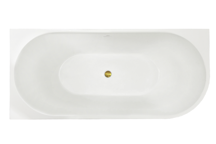 Акриловая ванна Royal Bath Riva RB610312L-GD левая, белая, 180x80