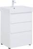 Тумба с раковиной Aquanet Nova Lite 00302469 60 белый глянец, 3 ящика