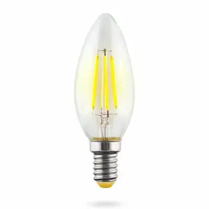 Лампа светодиодная филаментная Voltega Crystal E14 6W 4000K прозрачная VG10-C1E14cold6W-F 7020