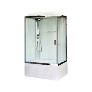 Душевая кабина Royal Bath BP RB8120BP5-WT-CH-L с высоким поддоном, с сиденьем