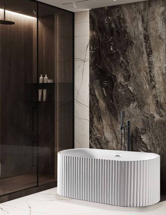 Акриловая ванна Cerutti spa Ceza's CT9330 белая, 170x75