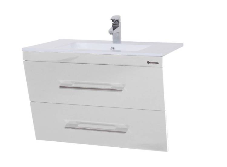 Тумба с раковиной Bellezza Берта 75 2 ящ. Белый