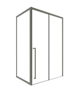 Душевой уголок Timo T51L+T61 профиль никель, стекло прозрачное, 100x150x200