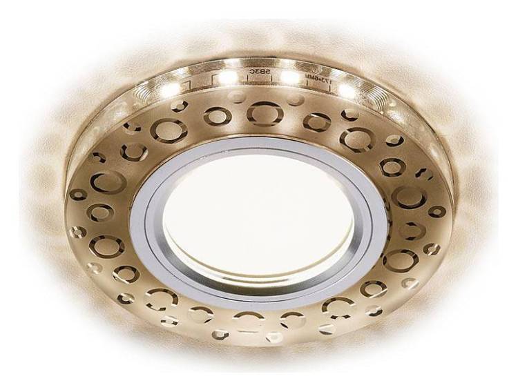 Встраиваемый точечный светильник со светодиодной лентой Ambrella light LED S218 WH/CH/WA