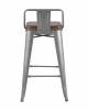 Стул барный Stool Group Tolix Soft LF626A GREY 7083+PU7002 серебристый фото 4
