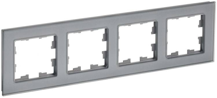 Рамка 4-постовая IEK Brite BR-M42-G-K03 серый