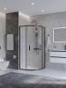 Душевой уголок Cezares PLANE-R-2-90-C-GM профиль оружейная сталь, стекло прозрачное, 90x90x195 фото 3