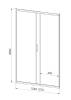 Душевая дверь в нишу Royal Bath Accord RB155HS-T профиль белый, стекло прозрачное, 155x200 фото 2
