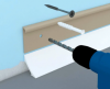 Коннелюрный плинтус Decoplast DEC30 Темно-серый, Верхняя часть 2200x28x5 фото 2