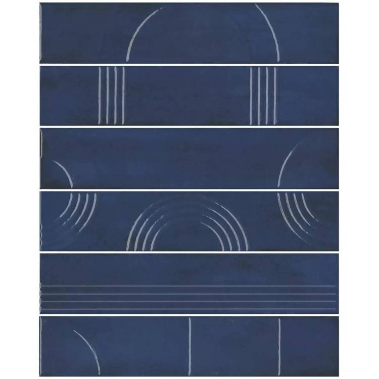 Панно Kerama Marazzi Мажорель KMP3STA007RN6X Синий Темный Глянцевый 28.5x36