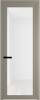 Межкомнатная дверь Profil Doors 1 AGP цвет профиля Никель матовый, стекло безопасное 6 мм белый триплекс 800x2000