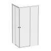 Душевой уголок AM.PM X-Joy W94G-403-10080-MТ Square Slide 100х80, матовый хром, прозрачное