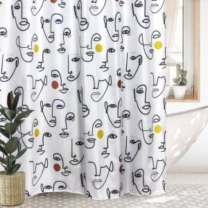 Штора для ванной Bath Plus Charme Red ch-21323 180х200, Abstract Faces III