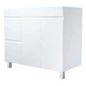 Тумба с раковиной 1MarKa Cube 100Н с бельевой корзиной