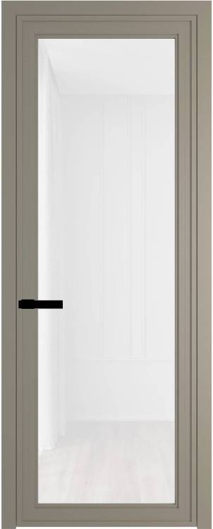 Межкомнатная дверь Profil Doors 1 AGP цвет профиля Никель матовый, стекло безопасное 6 мм белый триплекс 800x2000
