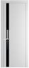Межкомнатная дверь Profil Doors 18 PE полотно Крем Вайт, кромка алюминиевая с четырех сторон матовая, стеклянная вставка черный лак 800x2000