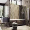 Шторка на ванну MaybahGlass MGV-775-5 50x140, поворотная, стекло сатин 6 мм, профиль хром матовый, с полотенцедержателем фото 2