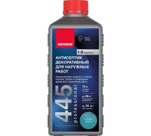 Антисептик декоративный для наружных работ Neomid 445 горное озеро 1 кг
