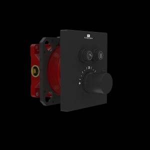 Смеситель для ванны Vincea VSCV-321TMB встраиваемый, двухфункциональный, термостатический, черный