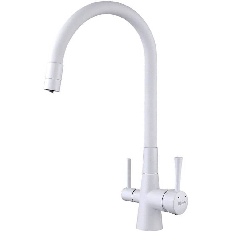 Смеситель для кухни Lemark Comfort LM3075W с гибким изливом