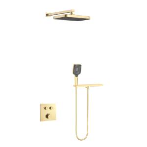 Душевой комплект Vincea VSFW-4211RBG золотой брашированный, встраиваемый