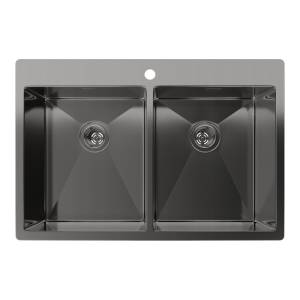 Кухонная мойка Rivelato Rinox 7450 2В PVD черный
