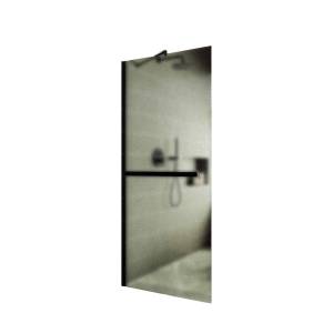 Душевая перегородка MaybahGlass MGD-731-6ш 79x195, стекло сатин 8 мм, профиль черный