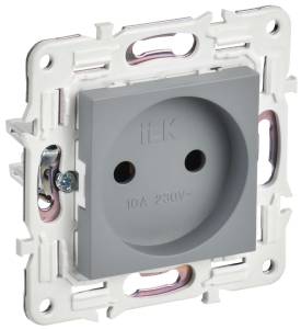 Розетка 1-местная IEK Skandy SK-R10-10-K03 серый