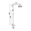 Душевая система Rose R1036 хром фото 2