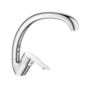 Смеситель для кухни Decoroom DR23 DR23021 одноручный с высоким повортным изливом Хром