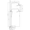 Душевая стойка Azario Alanti AZ-K2332-1B черный матовый фото 2
