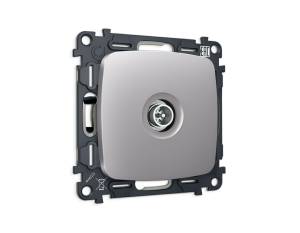 Комплект механизма TV розетки оконечной Ambrella Volt MO MO513005 сталь матовый