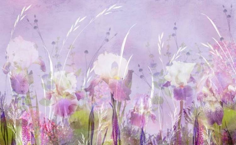 3D Фотообои Artegrafico «Сиреневая легкость» BT-046 акварель