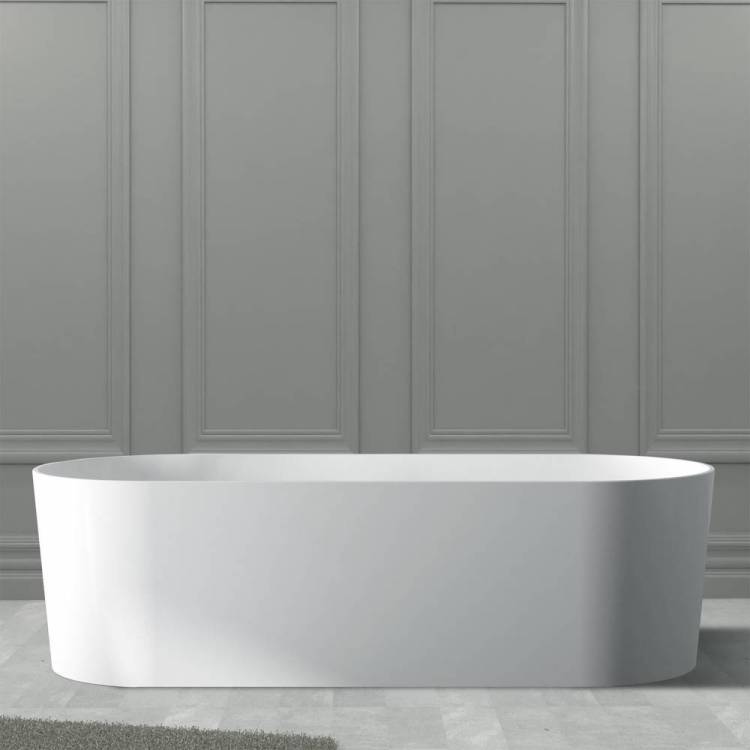 Ванна из искусственного камня Abber Stein AS9614 180x75 белая матовая