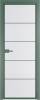 Межкомнатная дверь Profil Doors 5 AX цвет профиля Зеленый воск, стекло безопасное 6 мм мору белый 600x2000