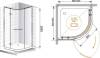 Душевой уголок Cezares Bergamo R1 90 Arco C Cr L IV фото 6