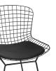 Набор из 4 полубарных стульев Stool Group Bertoia BTY-24L-P6 BL/BL X4 черный с низкой спинкой фото 7