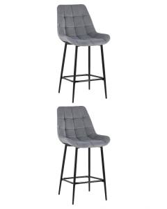 Набор из 2 полубарных стульев Stool Group Флекс AV 405-V12-08 (PP) X2 велютто серый, велюр