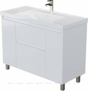 Тумба с раковиной Aquanet Nova Lite 2.0 110 365919 Белый глянец