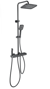 Душевая стойка Wonzon & Woghand WW-B4129-MB с термостатом, черный