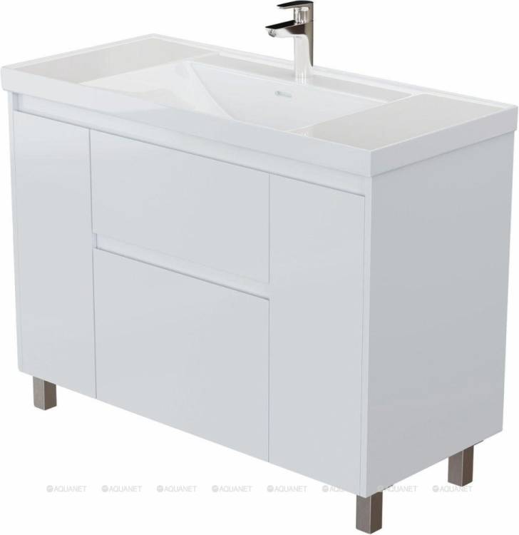 Тумба с раковиной Aquanet Nova Lite 2.0 110 365919 Белый глянец