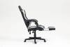 Кресло компьютерное Stool Group TopChairs Prophet GF-8086 black+white черно-белый с оттоманкой фото 6