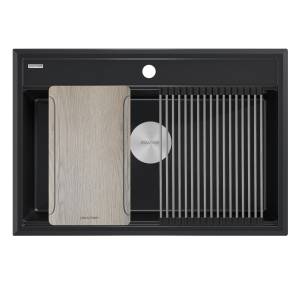 Мойка кухонная Paulmark Stepia-Multi Sink 80 PM187551-BLM черный, 51x75
