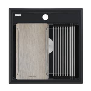Мойка кухонная Paulmark Stepia-Multi Sink 50 PM185051-BLM черный, 51x50