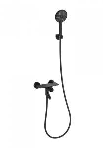 Смеситель для ванны Wonzon & Woghand WW-FE05L221-MB с душем, черный матовый