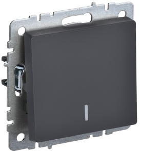 Выключатель 1-клавишный IEK Brite BR-V10-1-10-K53 графит