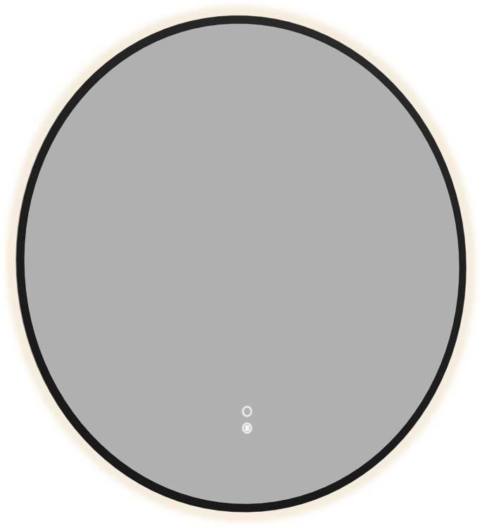 Зеркало Aquanet Контур 00367665 LED подсветка, подогрев, черное, D77