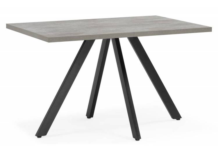 Стол Woodville Keon T32 619940 цемент, черный 118(141.8)x78x75